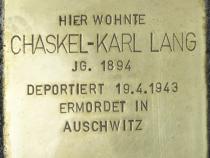 Stolperstein Chaskel-Karl Lang Bild: Stolpersteine-Initiative CW, Hupka