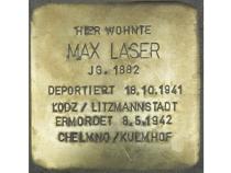 Stolperstein Max Laser Bild: Stolpersteine-Initiative CW, Hupka