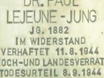 Stolperstein Dr. Paul Lejeune-Jung, Foto:H.-J. Hupka, 2014 Bild: H.-J. Hupka