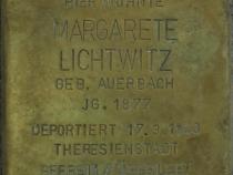 Stolperstein Margarete Lichtwitz Bild: Stolpersteine-Initiative CW, Hupka