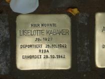 Stolperstein für Liselotte Kabaker Foto:Initiative Stolpersteine Charlottenburg-Wilmersdorf