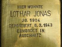 Stolperstein Lothar Jonas © Stolpersteine-Initiative CW, Hupka