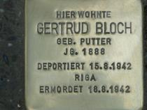 Stolperstein für Gertrud Bloch, Juni 2013; Bild: Stolpersteine-Initiative CW, Siebold