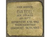 Stolperstein Eva Edel, 2022; Bild: H.-J. Hupka