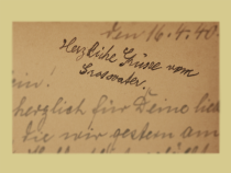 Grüße von Martin; Foto: Besitz Daniel Graf