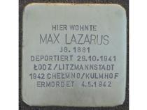 Stolperstein für Max Lazarus