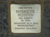 Stolperstein für Margarete Weisstein, Foto: Wolfgang Knoll