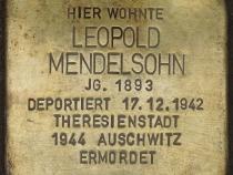 Bild: Stolpersteine-Initiative CW, Hupka Stolperstein Leopold Mendelsohn