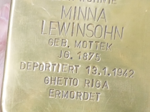 Stolperstein Minna Lewinsohn © Initiative
