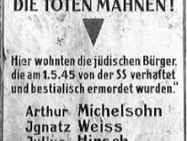 Gedenktafel am Wohnhaus von Arthur Michelsohn