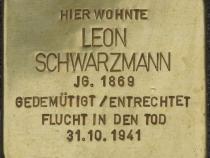 Stolperstein Leon Schwarzmann Bild: Stolpersteine-Initiative CW, Hupka