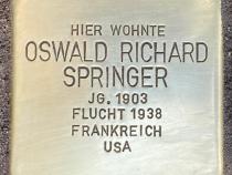 Stolperstein Oswald Springer © Koordinierungsstelle Stolpersteine Berlin
