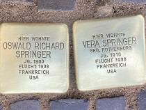 Stolpersteine Oswald und Vera Springer © Koordinierungsstelle Stolpersteine Berlin