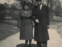 Ihre Tochter Wally Brock mit Ehemann Karl in New York / Their daughter Wally Brock with husband Karl in New York (© Walter Brock)