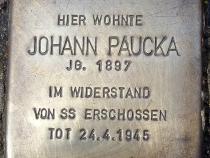 Stolperstein für Johann Paucka © Koordinierungsstelle Stolpersteine Berlin