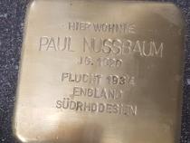 Stolperstein Paul Nussbaum, Foto: Initiative