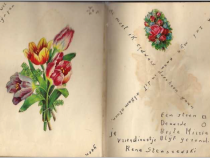 Poesiealbum-Blatt für eine Schulfreundin im Montessori Lyceum. Bild: Archiv