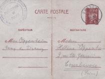 Postkarte aus Drancy, Vorderseite; Foto: Familienbesitz