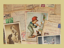 Postkarten; Fotocollage mit Material aus Bildarchiv, Besitz Daniel Graf