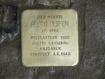 Stolperstein Georg Reifen, April 2013 Bild: Stolpersteine-Initiative CW, Siebold