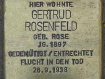 Stolperstein Gertrud Rosenfeld Bild: Stolpersteine-Initiative CW, Hupka