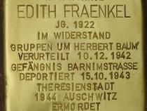 Stolperstein Edith Fraenkel, Foto: H.-J. Hupka