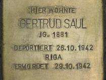 Stolperstein Gertrud Saul Bild: Stolpersteine-Initiative CW, Hupka