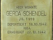 Stolperstein Gerda Schendel Bild: Stolpersteine-Initiative CW, Hupka