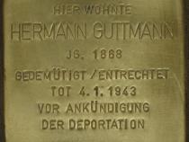 Stolperstein Hermann Guttmann Bild: Stolperstein-Initiative CW, Hupka