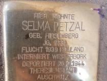 Stolperstein Selma Petzal, Foto: Initiative