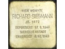 Stolperstein Richard Siegmann Bild: Stolpersteine-Initiative CW, Hupka