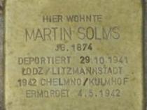 Stolperstein Martin Solms, Bild: Stolperstein-Initiative CW, Hupka