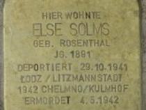 Stolperstein Else Solms, Bild: Stolperstein-Initiative CW, Hupka
