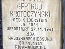 Stolperstein Gertrud Krotoczynski © Koordinierungsstelle Stolpersteine Berlin