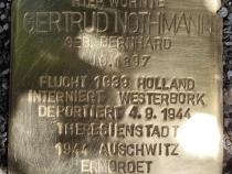 Stolperstein Gertrud Nothmann © Initiative