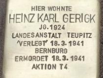 Stolperstein für Heinz Karl Gerigk © Florian Hinze