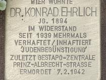 Stolperstein von Konrad Ehrlich, Foto: OTFW