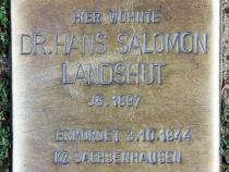 Stolperstein für Hans Salomon Landshut.