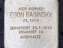 Stolperstein Egon Baginsky, Foto: OTFW