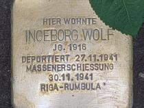 Stolperstein Ingeborg Wolf, Foto: OTFW