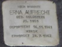 Stolperstein für Erna Aufrecht