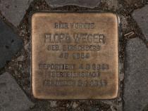 Stolperstein für Flora Weger Foto:  A. Bukschat &amp;amp; C. Flegel