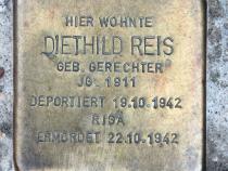 Stolperstein für Diethild Reis. Foto: OTFW.