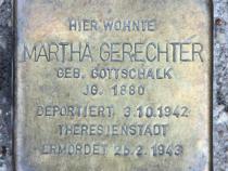 Stolperstein für Martha Gerechter. Foto: OTFW.