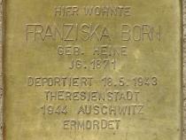 Stolperstein Franziska Born Bild: Stolpersteine-Initiative CW, Hupka