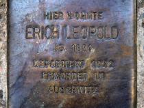 Stolperstein für Erich Leopold.