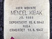 Stolperstein für Mendel Kibak, Foto © OTFW