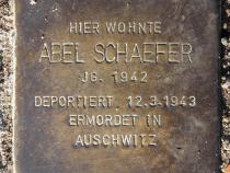 Stolperstein für Abel Bernhard Schaefer.