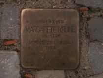Stolperstein für Margarete Krone Foto: A. Bukschat &amp;amp; C. Flegel