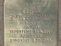 Stolperstein für Gerda Simon-Süssmann © OTFW